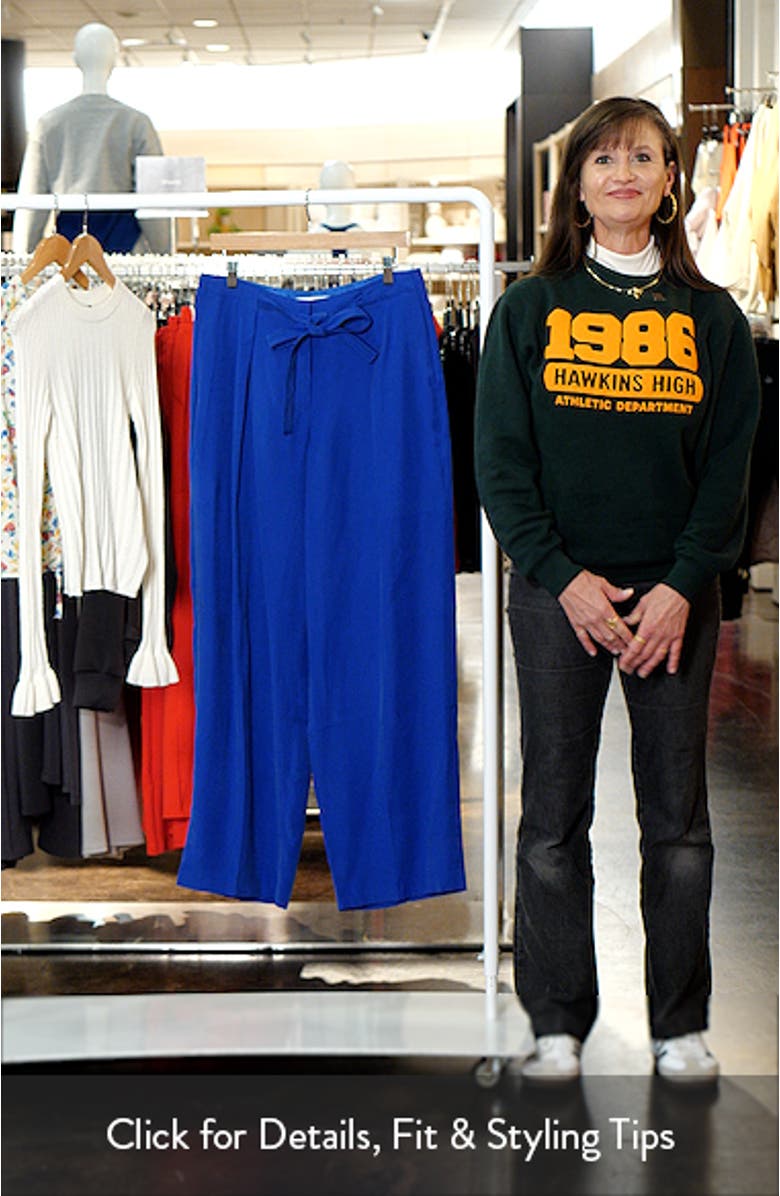 Tie Front Twill Pants, sales video thumbnail