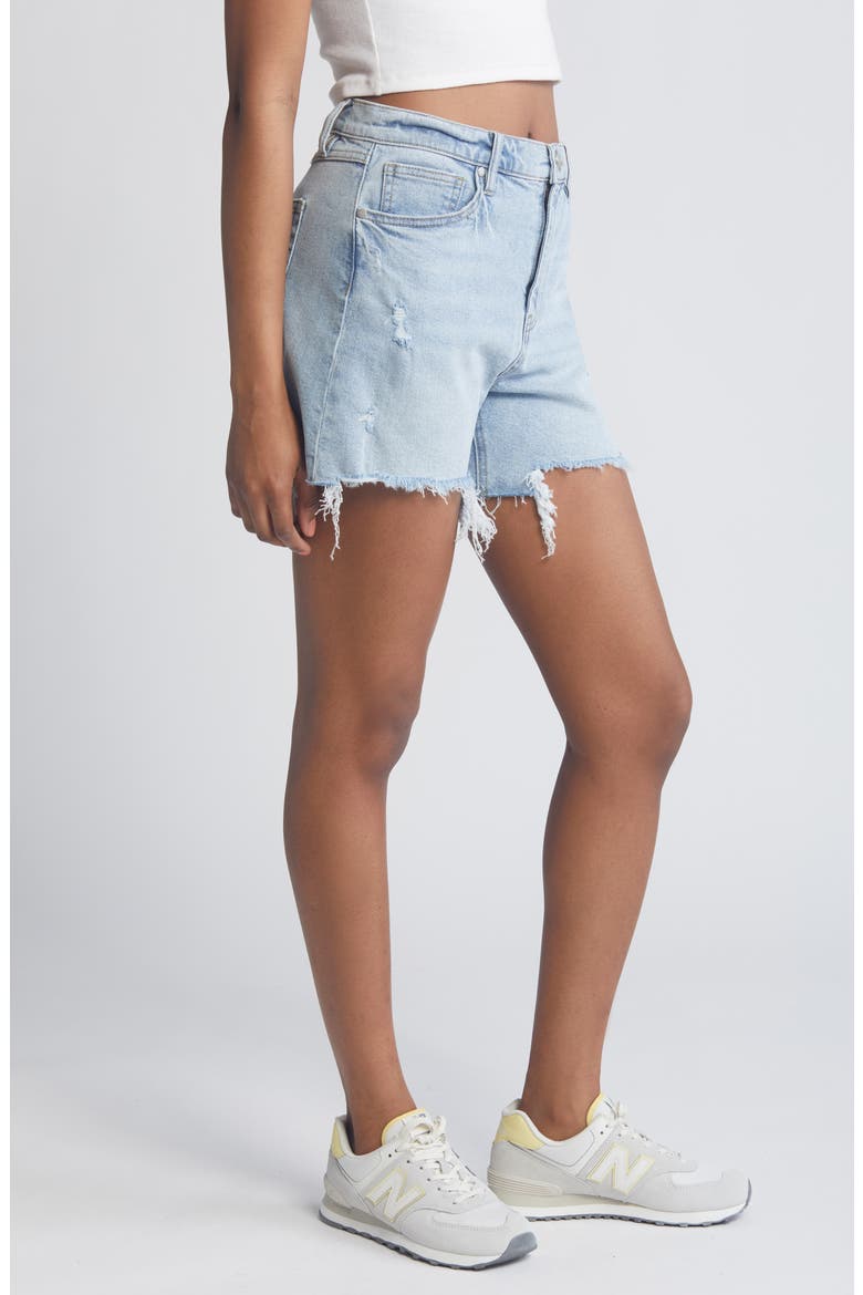 Dad Distressed High Waist Denim Cutoff Shorts, Alternate, color, JOYCE