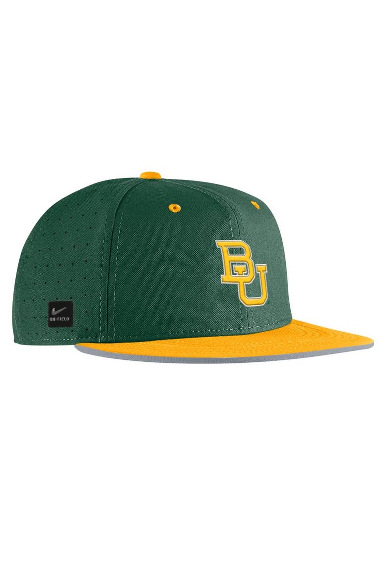 Men's Nike Green Baylor Bears 2025 On-Field True Performance Baseball Fitted Hat, Alternate, color, Green