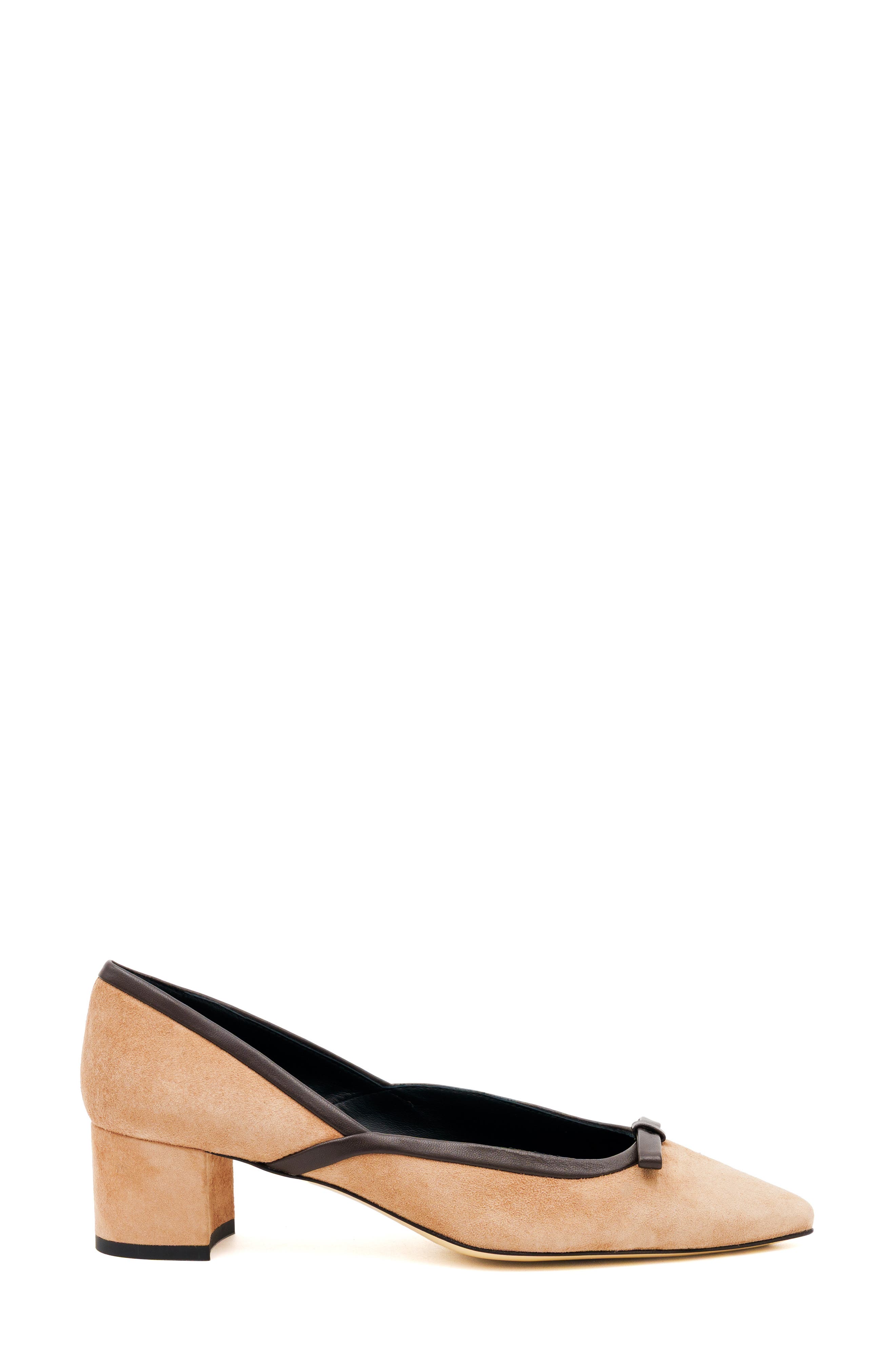 Pagliuzza Leather Pump, Alternate, color, SAFARI/ EBONY