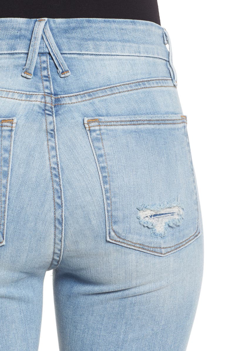 Good American Good Waist Ripped High Waist Skinny Jeans, Alternate, color, 