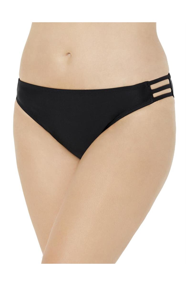 Swimsuits for All Triple String Swim Brief, Main, color, Black