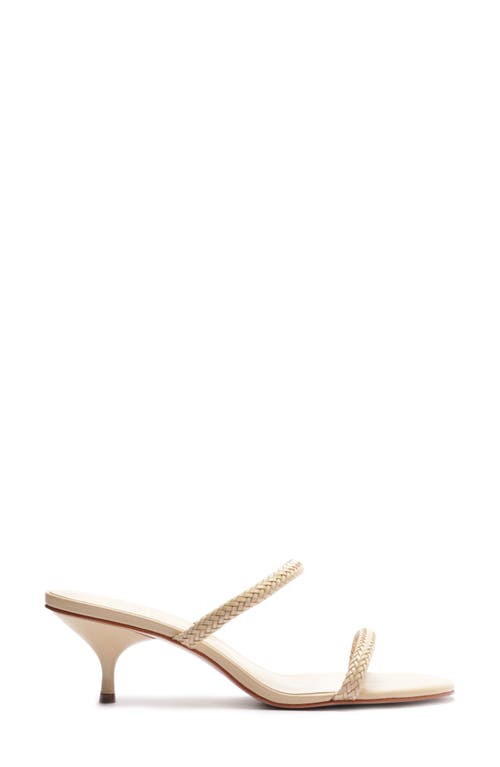 Shop Schutz Taliah Woven Strap Kitten Heel Slide Sandal In Natural Nibs