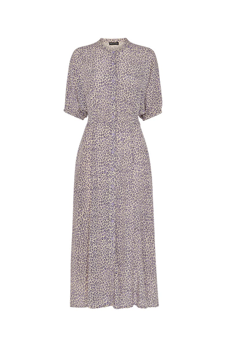 Whistles Dashed Leopard Midi Dress, Alternate, color, Lilac/Multi