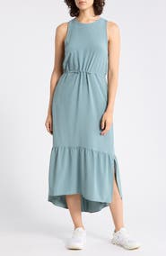 Zella Pursuit Tiered Midi Dress