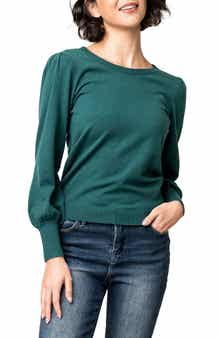 Silver Bells Blouson Sleeve Sweater
