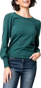 GIBSONLOOK Silver Bells Blouson Sleeve Sweater