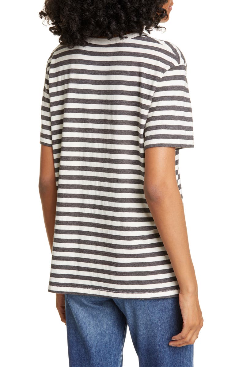 Jenni Kayne Stripe Cotton Blend Boy Tee, Alternate, color, 