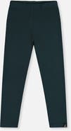 Deux par Deux Small Logo Patch Rib Leggings Jasper