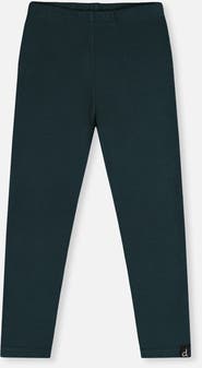Deux par Deux Small Logo Patch Rib Leggings Jasper