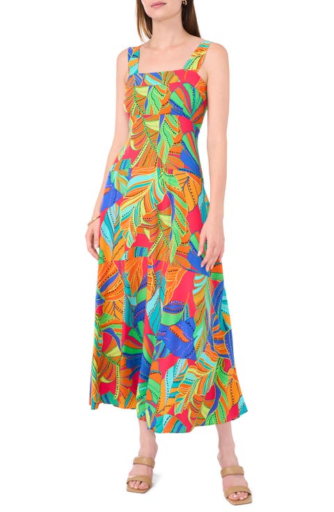 Thick Strap Empire Waist Maxi Dress