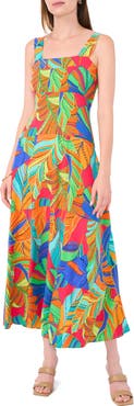 Halogen® Thick Strap Empire Waist Maxi Dress