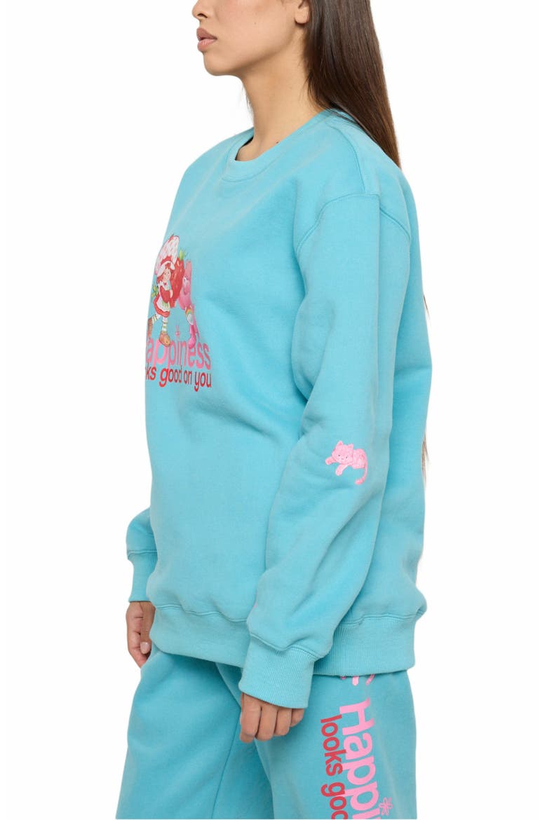 HAPPINESS LOOKS GOOD CREWNECK, Alternate, color, BLUE