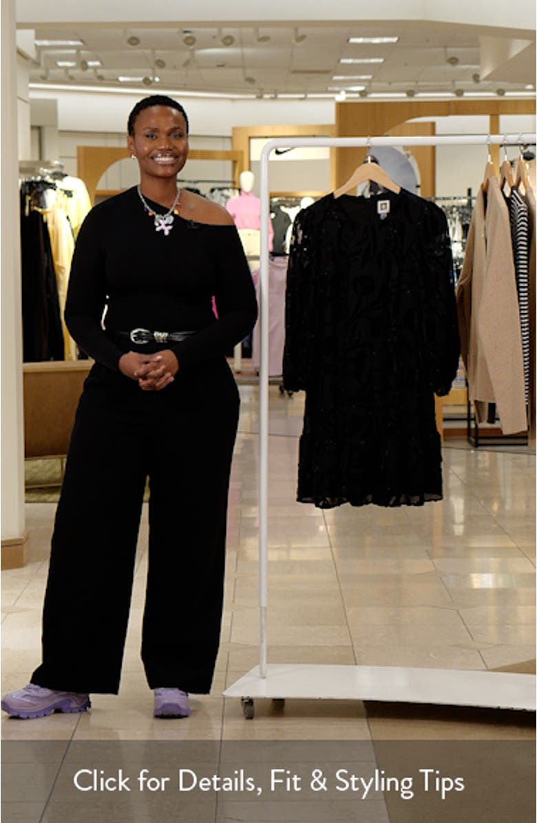 Metallic Floral Tiered Minidress, sales video thumbnail