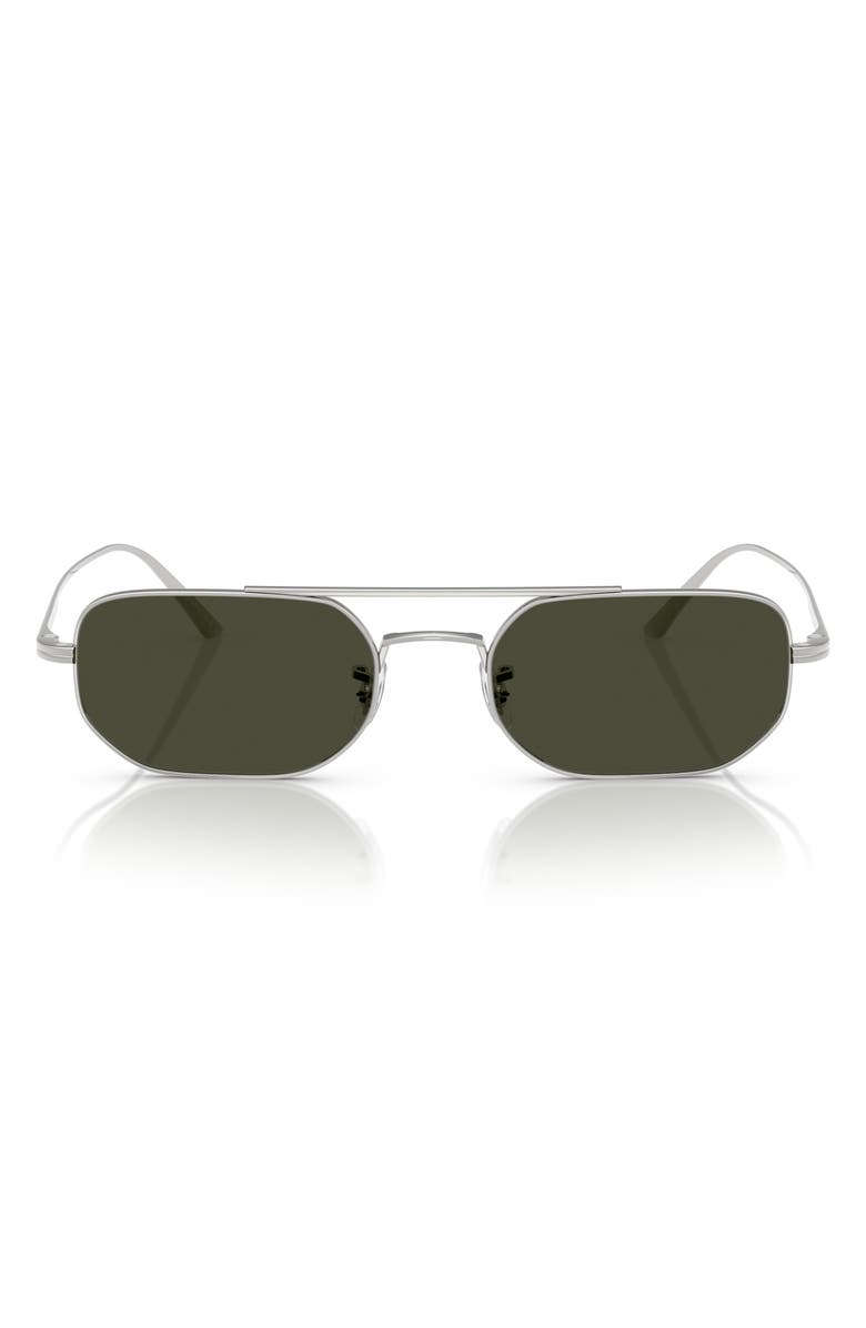 Oliver Peoples 52mm Pillow Sunglasses, Main, color, Silver