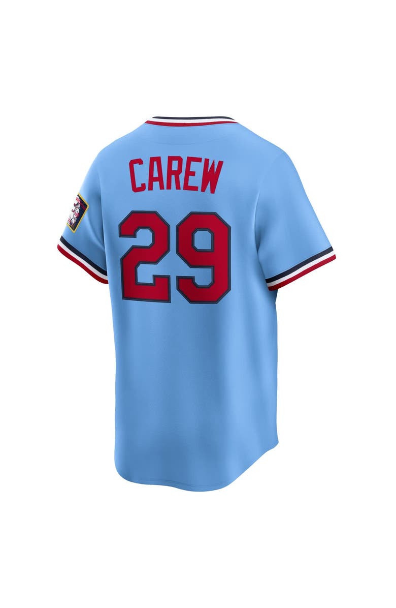 Nike Men's Nike Rod Carew Light Blue Minnesota Twins Throwback Cooperstown Collection Limited Jersey, Alternate, color, 