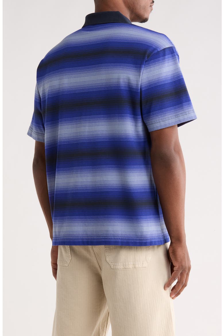 Molino Shadow Stripe Cotton Polo, Alternate, color, ROYAL COBALT