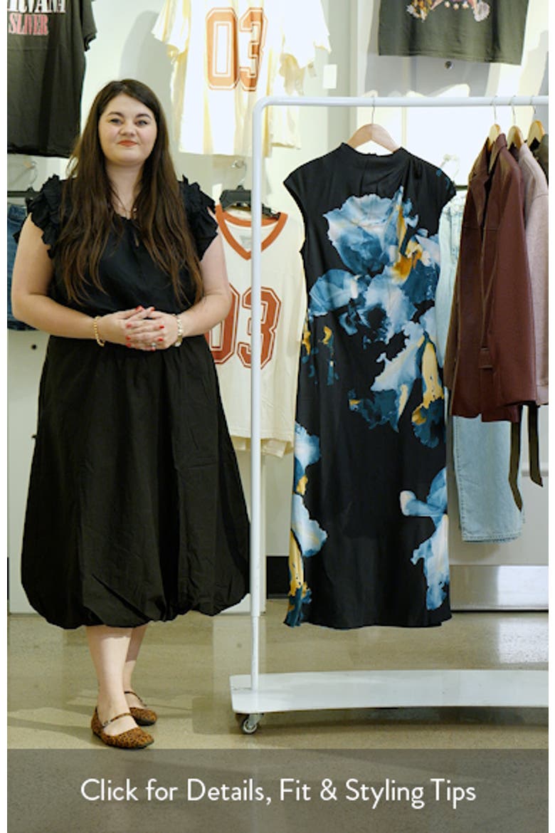 Print Satin Cocktail Dress video