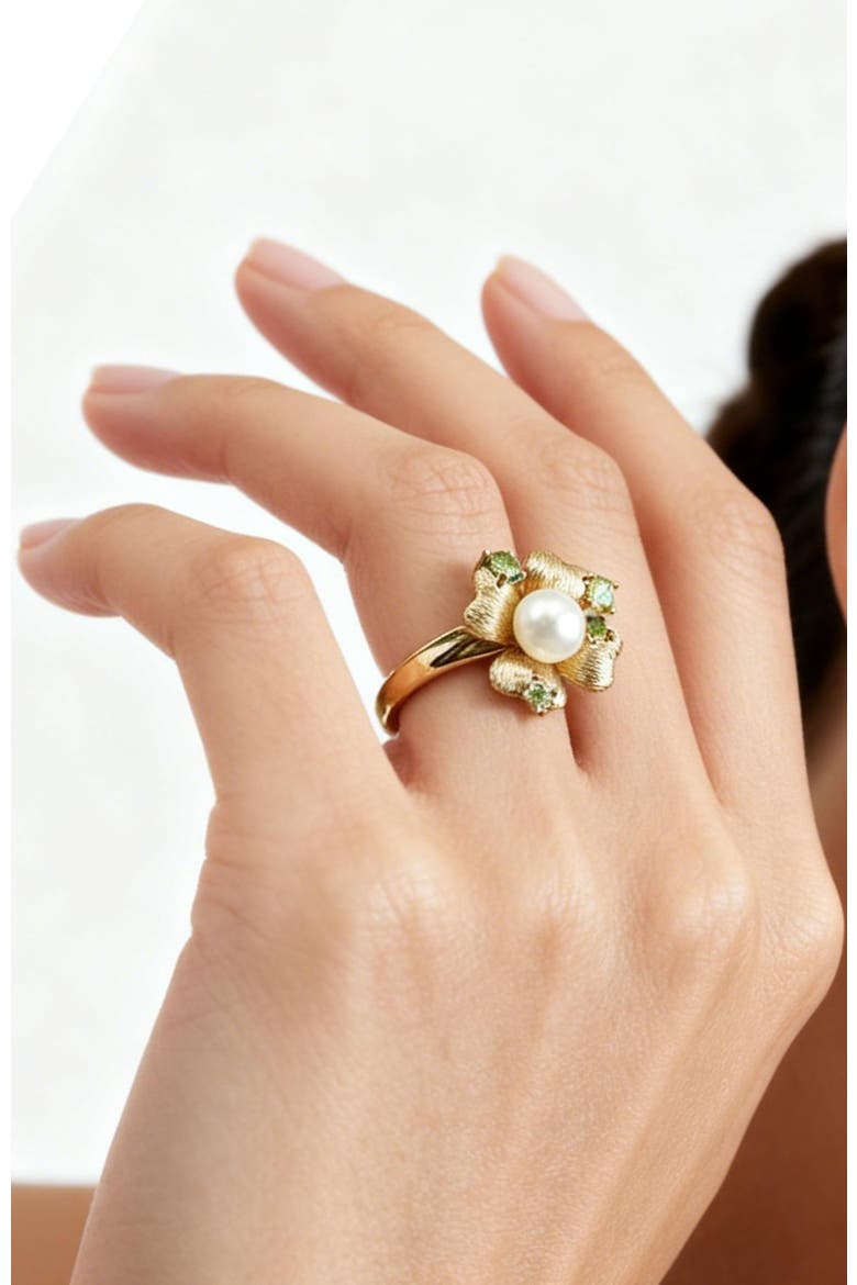Garden Blossom Ring, Alternate, color, Gold
