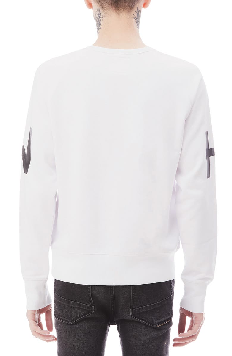 HVMAN Regular Fit Logo Crewneck Sweatshirt, Alternate, color, White