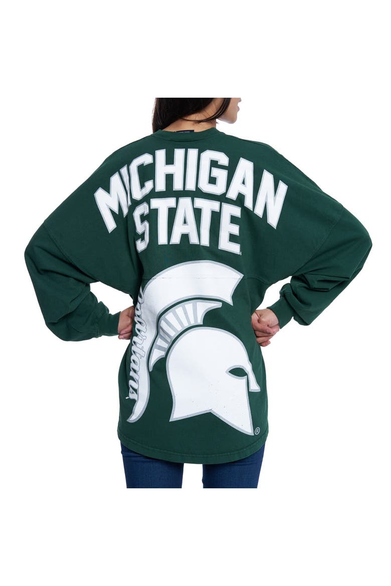 Women's Green Michigan State Spartans Loud n Proud Spirit Jersey T-Shirt, Alternate, color, Hunter Green