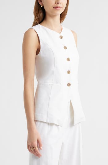 Linen Blend Vest