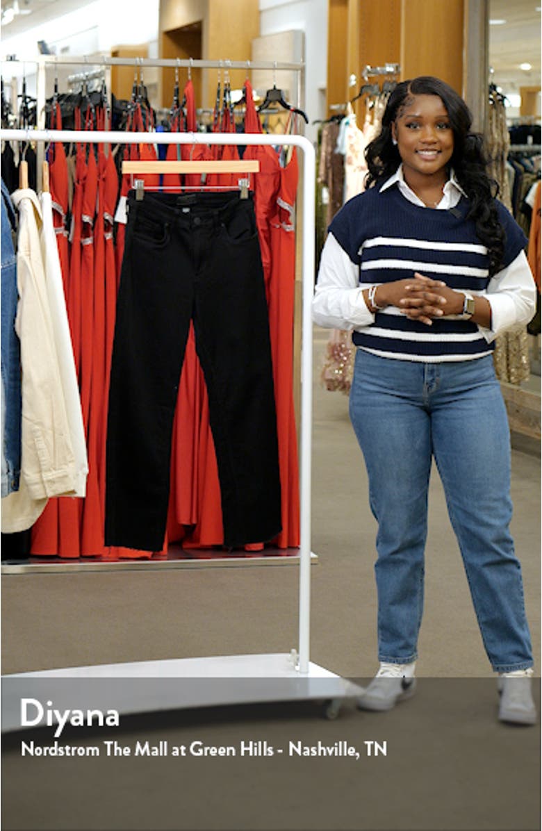 Kelsey Raw Hem Mid Rise Ankle Flare Jeans, sales video thumbnail