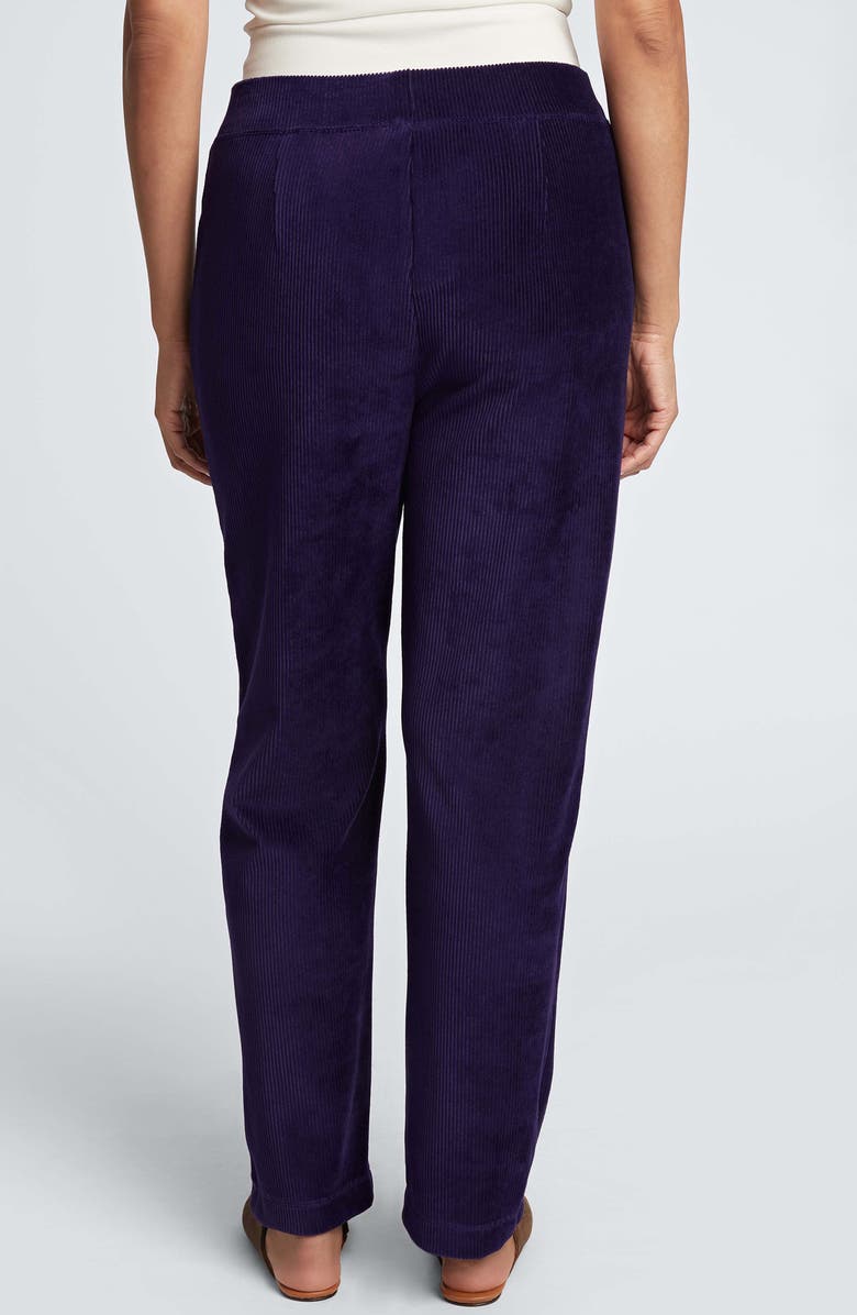 Foxcroft Caden Plush Corduroy Pants, Alternate, color, Deep Purple