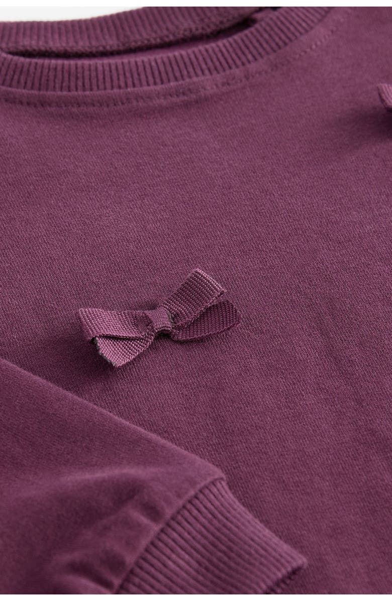 NEXT Kids' Bow Embellished Long Sleeve Cotton T-Shirt, Alternate, color, 