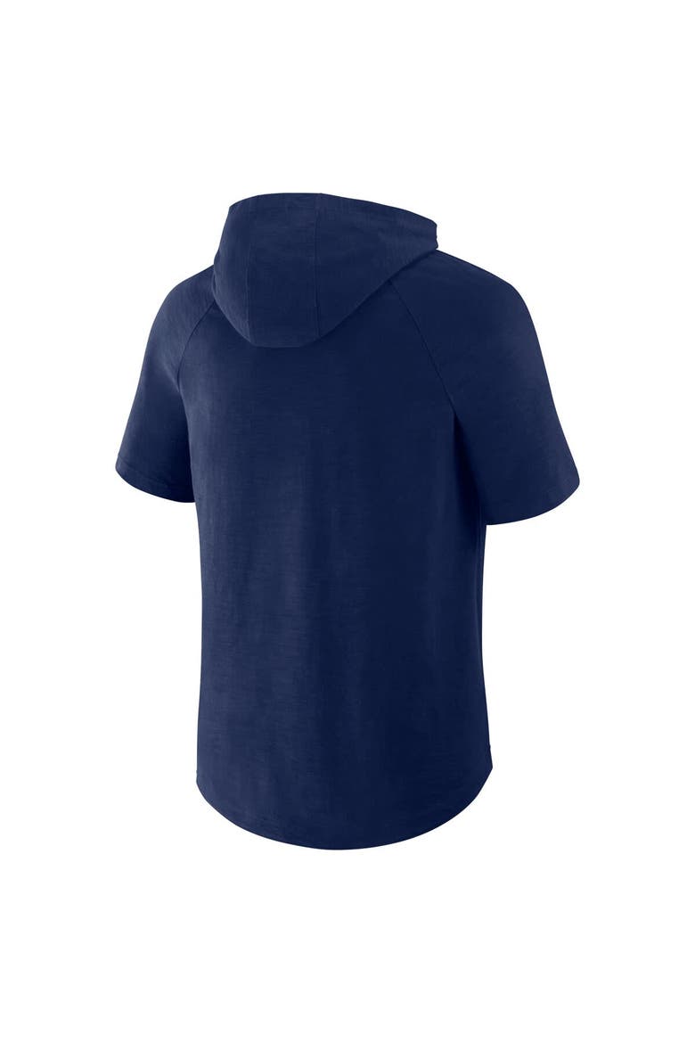 Men's Fanatics Navy Cleveland Guardians Clubhouse Optimal Play Raglan Hoodie T-Shirt, Alternate, color, Navy