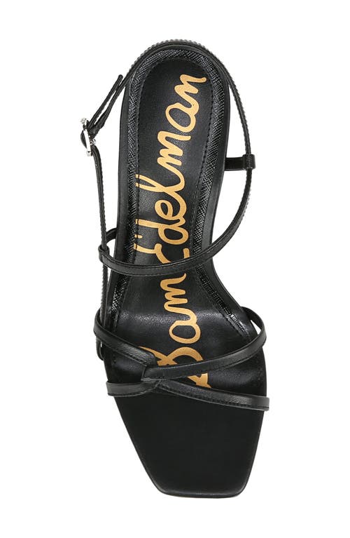 Sam Edelman Emmie Strappy Heel Sandal Black Leather In Black