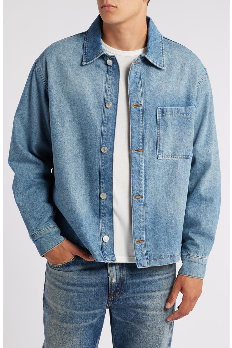 Denim Shirt Jacket, Main, color, FREQUENCY