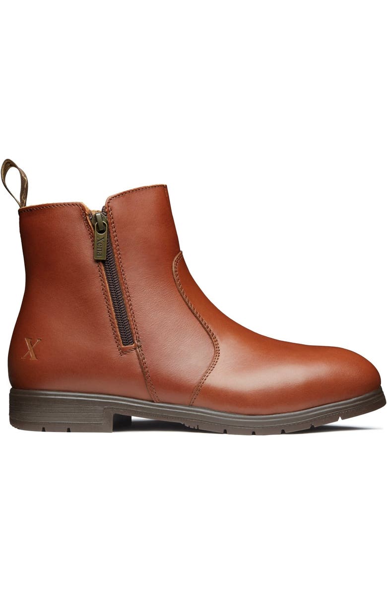 Xena Workwear Omega Steel Toe Chelsea Safety Boot Slip Resistant, Main, color, Bourbon