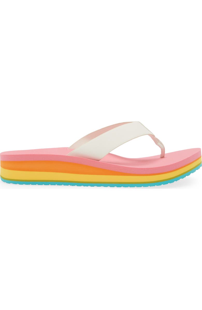 Sanuk Highland Flip Flop, Alternate, color, Rainbow