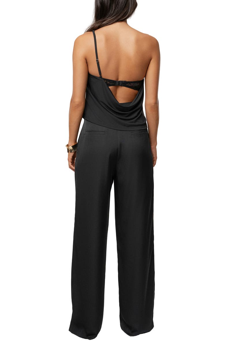 JLUXLABEL Velina Asymmetric Lace & Satin Top, Alternate, color,