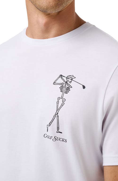 Travismathew Golf Sucks Graphic T-shirt In White
