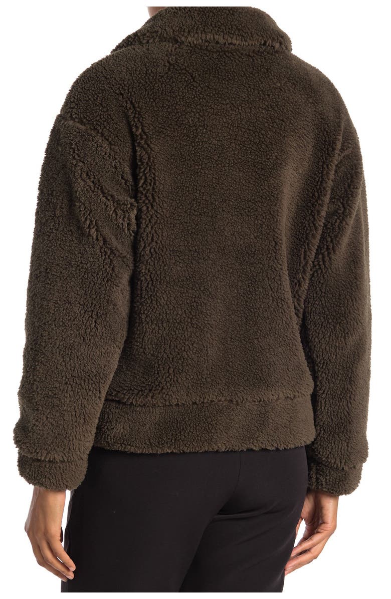 Lucky Brand Short Faux Teddy Fur Jacket, Alternate, color,