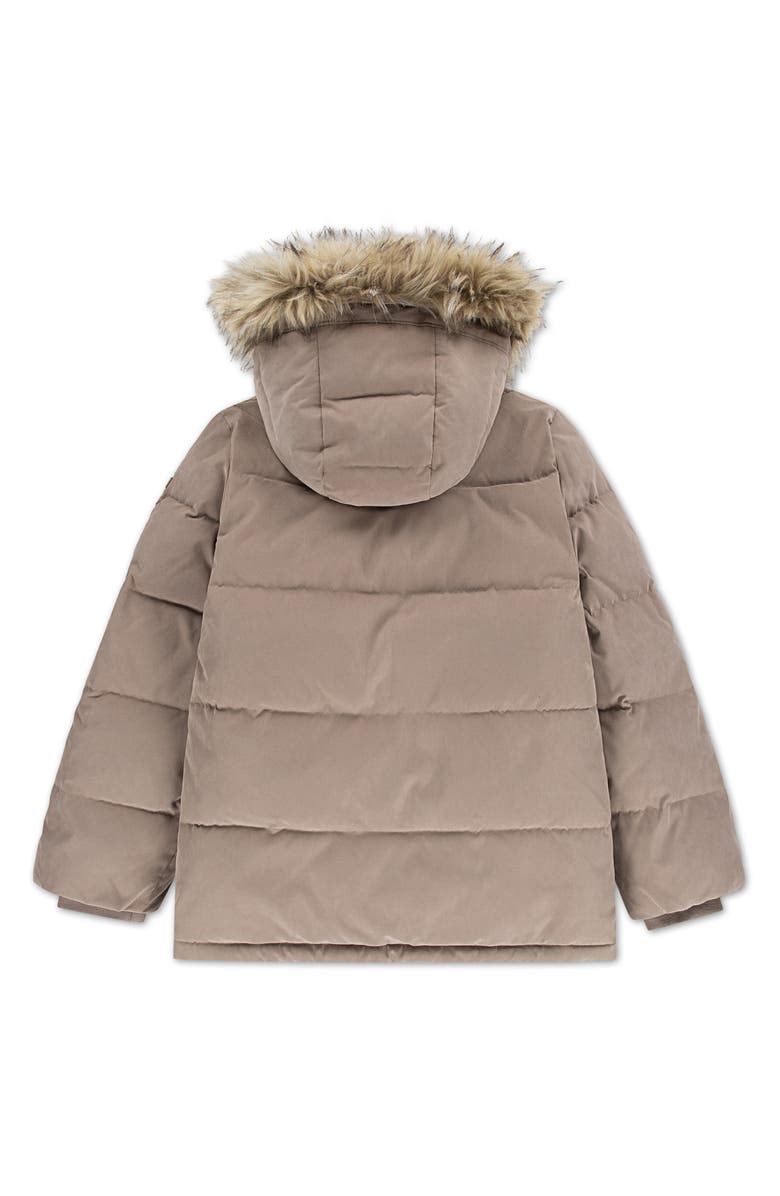 abercrombie kids Kids' Heavyweight Parka with Faux Fur Trim, Alternate, color, Anf Taupe Gray