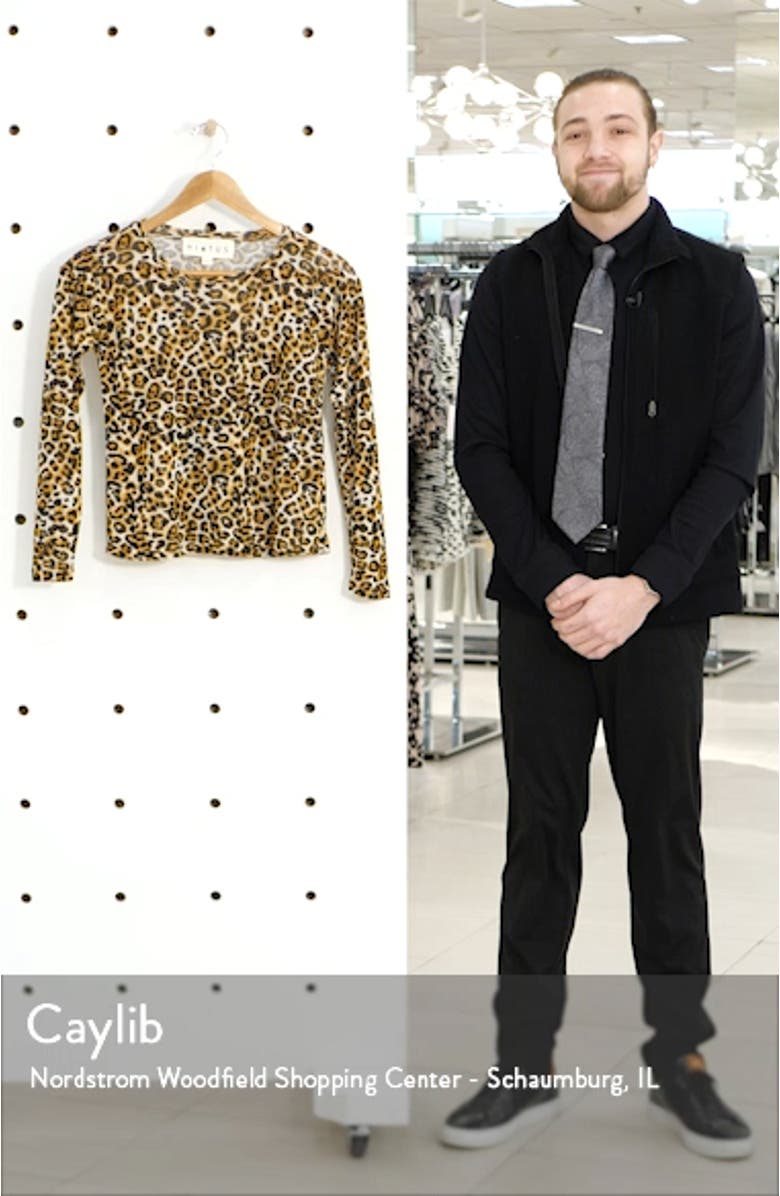 Animal Print Hacci Knit Top, sales video thumbnail