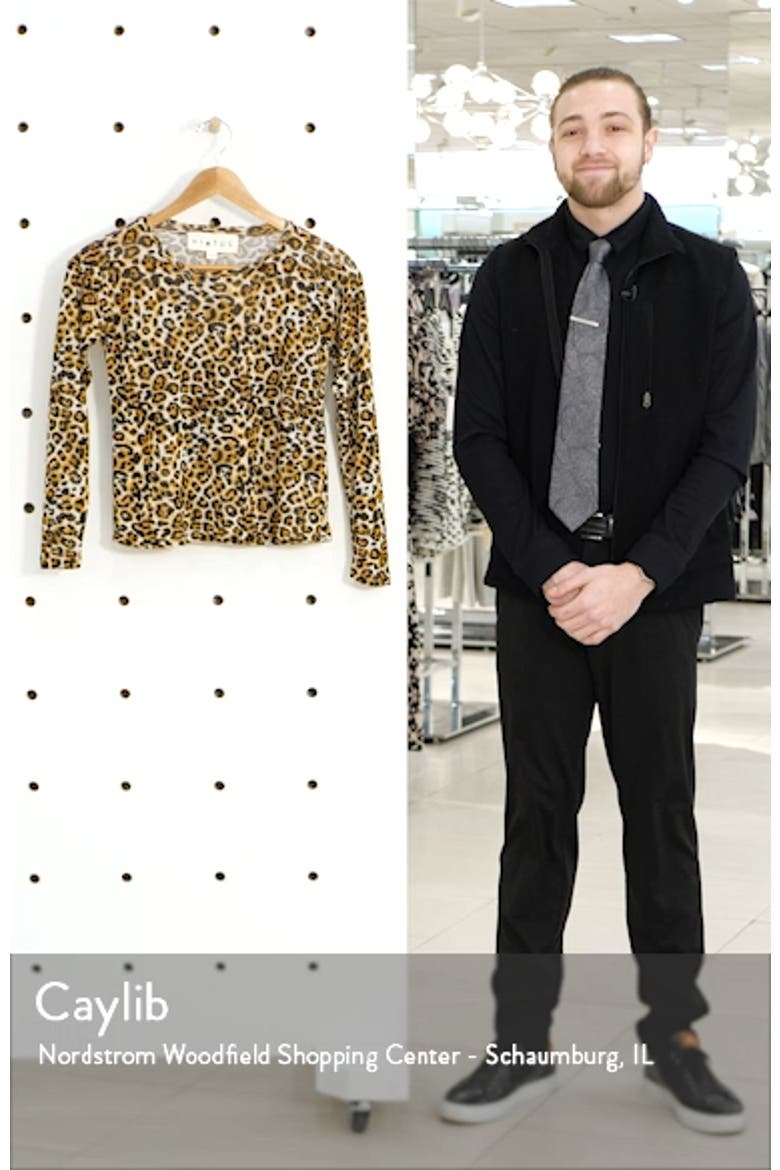 Animal Print Hacci Knit Top video