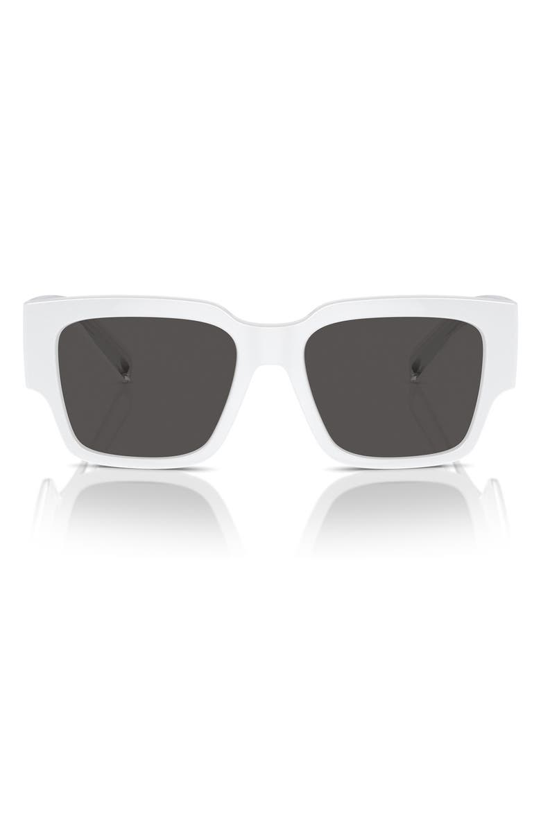 Dolce&Gabbana Kids
49mm Square Sunglasses, Main, color, White / Dark Grey