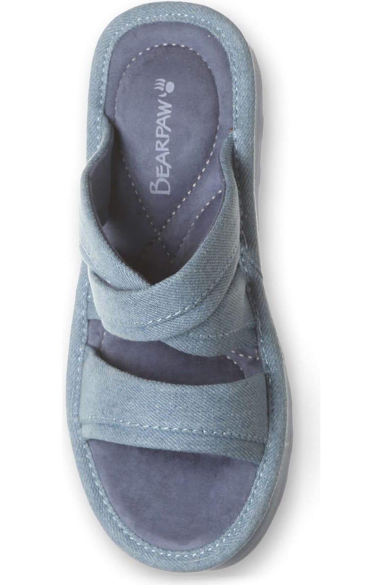 BEARPAW Altitude Platform Slide Sandal, Alternate, color, Denim Blue