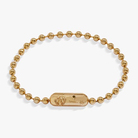 Virgo Zodiac Barrel Bead Bracelet