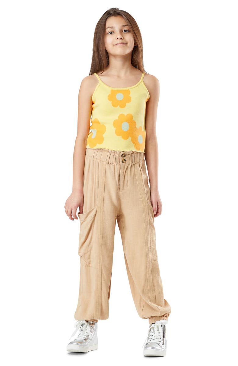 Truce Kids' Jacquard Floral Sweater Camisole, Alternate, color, Yellow