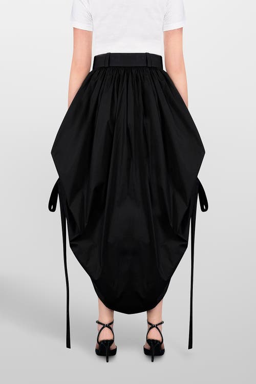 Laura Aparicio Cotton Skirt Coulisse With Belt In Black