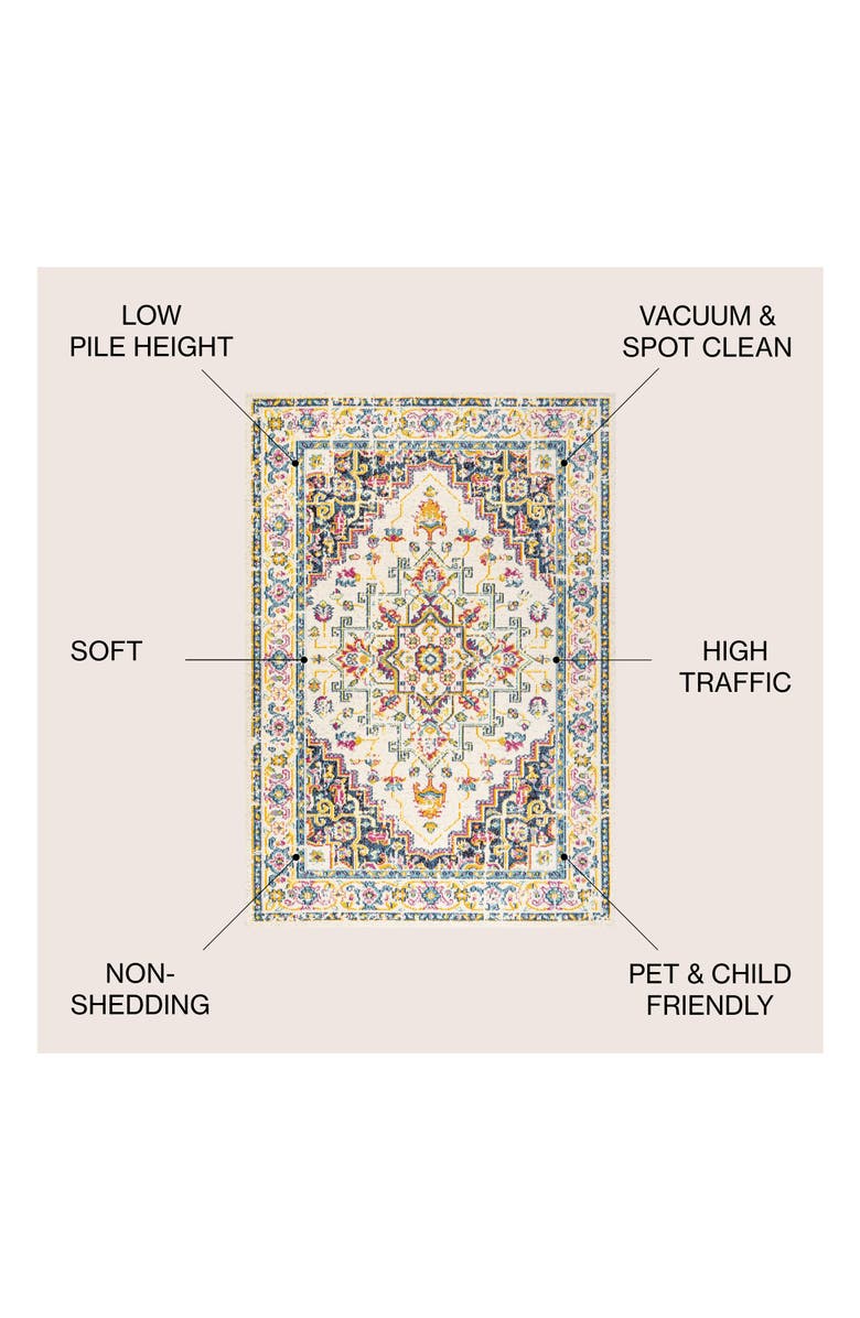 JONATHAN Y Brooklyn Geometric Medallion Area Rug, Alternate, color, Beige/Ivory