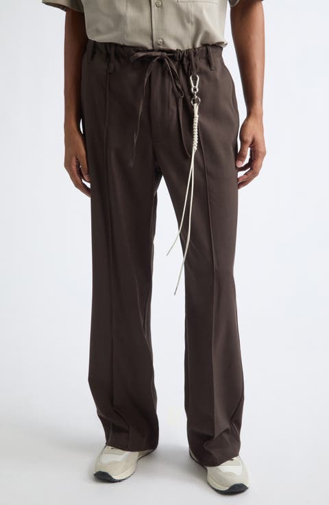 Loose Pin Stitch Stretch Gabardine Pants