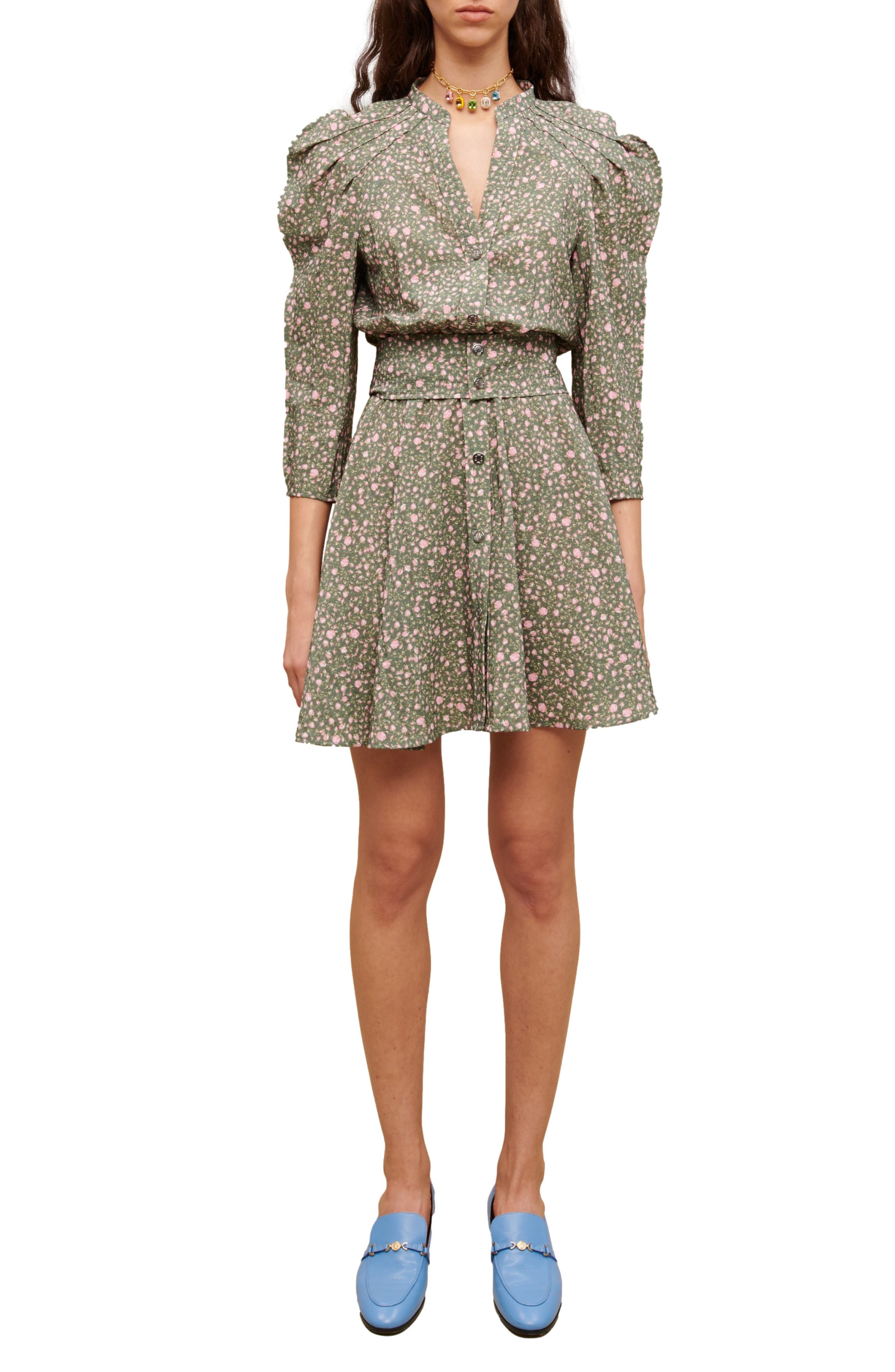 maje Rakita Floral Minidress