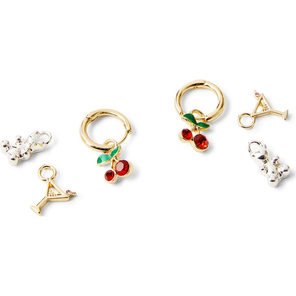 Rubi Shoes Charm Huggie Set