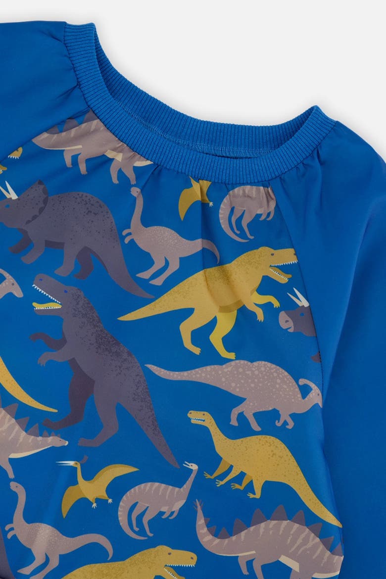 Controller Lightweight Practical School Apron, Alternate, color, Blue Dinosaur Print